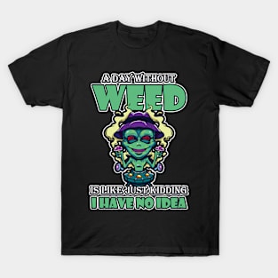 A Day Without Weed Is Like Cannabis Weed Smoking T-Shirt